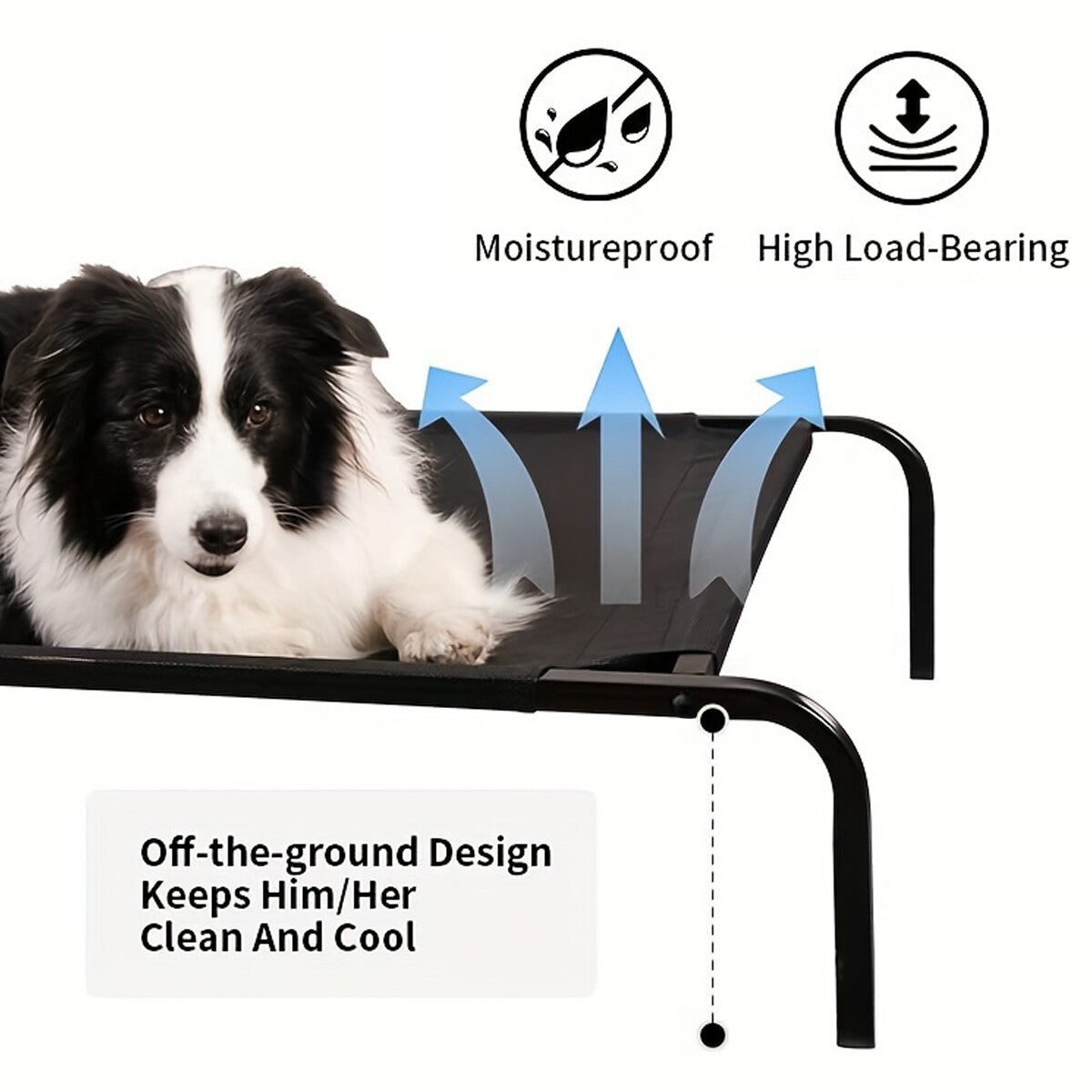 Heavy Duty Pet Raised Bed Elevated Trampoline Hammock Cat Dog Raised Deluxe AU