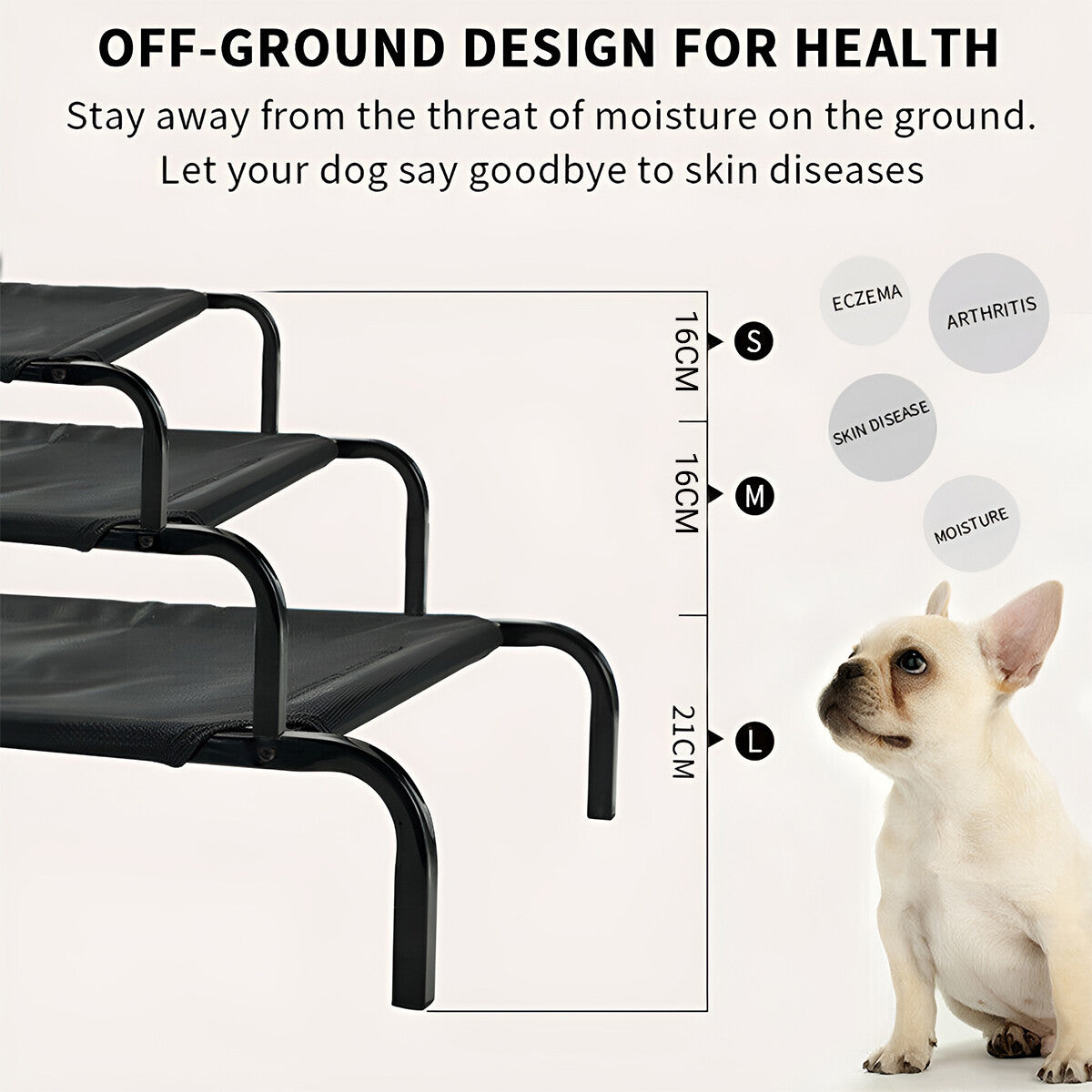 Heavy Duty Pet Raised Bed Elevated Trampoline Hammock Cat Dog Raised Deluxe AU