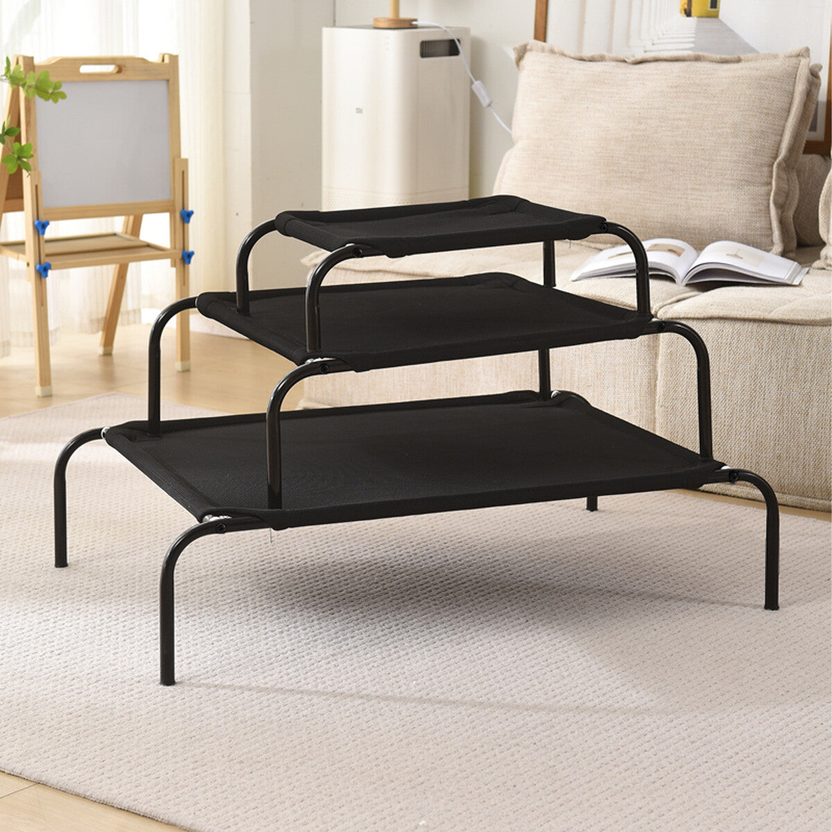 Heavy Duty Pet Raised Bed Elevated Trampoline Hammock Cat Dog Raised Deluxe AU